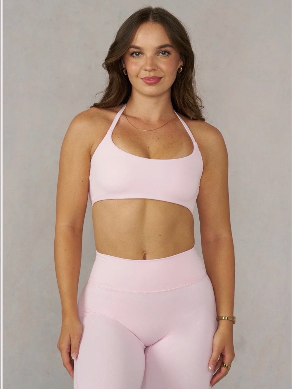 YoungLA Motion Halter Bra Light Pink